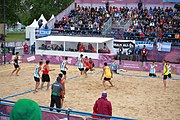 Deutsch: Beachhandball bei den Olympischen Jugendspielen 2018; Tag 5, 10. November 2018; Jungen, Hauptrunde - Thailand-Argentinien 2:1 English: Beach handball at the 2018 Summer Youth Olympics at 11 October 2018 – Boys Main Round – Thailand-Argentina 2:1