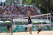 Deutsch: Beachvolleyball bei den Olympischen Jugendspielen 2018; Tag 11, 17. Oktober 2018; Jungen, Spiel um Platz 3 – Argentinien-Ungarn 2:0 (21–15/21–15) English: Beach volleyball at the 2018 Summer Youth Olympics at 17 October 2018 – Bronze Medal Match – Argentina-Hungary 2:0 (21–15/21–15)