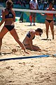 Deutsch: Beachvolleyball bei den Olympischen Jugendspielen 2018; Tag 8, 14. Oktober 2018; Mädchen, Achtelfinale – USA-Peru 2:0 (21–19/21–12) English: Beach volleyball at the 2018 Summer Youth Olympics at 14 October 2018 – Girls Round of 16 – USA-Peru 2:0 (21–19/21–12)