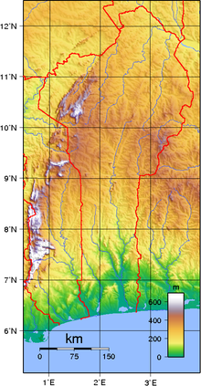 topography of Benin Benin Topography.png