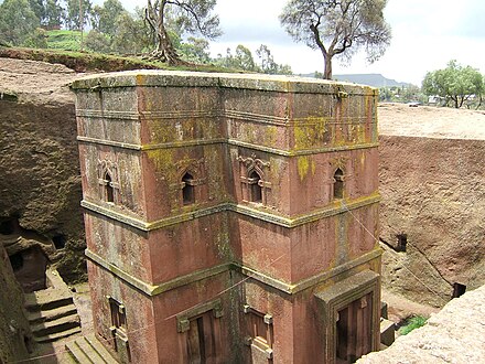 Bet Giyorgis – one of 11 rock-hewn churches in Lalibela