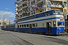 Straßenbahn-Steuerwagen in Alexandria