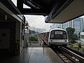 A C151 train entering the station