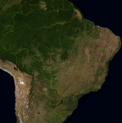 Satelliittikuva Brasiliasta.