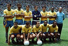 Selección de fútbol de Brasil en 1970.