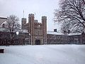 Brookings hall in the snow