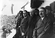 Rudolf Hess, Henri de Baillet-Latour, Adolf Hitler, 1936