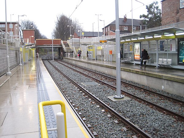 The station, looking towards West Didsbury