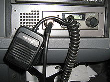 A mobile Citizen's band radio in a truck CB-Funkgerat im LKW.JPG