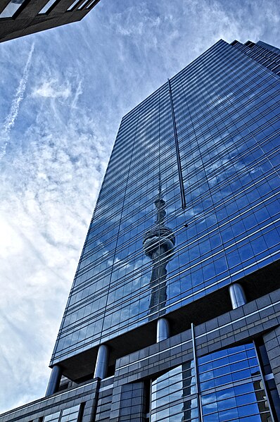 File:CN tower reflection in a skyscraper.jpg