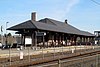 Canton Junction station building from the northwest, April 2016.JPG