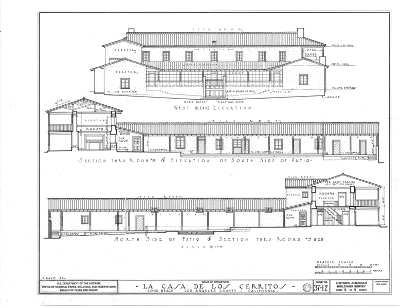 File:Casa de los Cerritos, 4600 American Avenue, Long Beach, Los Angeles County, CA HABS CAL,19-LONGBN,1- (sheet 3 of 5).png