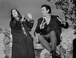 Cass Elliot y Johnny Cash en 1969