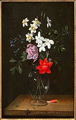 Flower Still Life in a glass vase