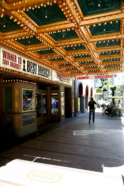 Detail beneath under the marquee during run of Billy Elliot the Musical (2010)