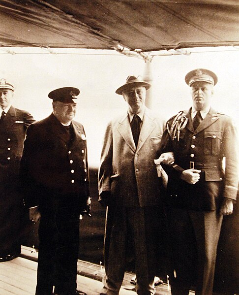 File:Churchill joins FDR aboard USS Augusta for Atlantic Charter meeting, August 9, 1941.jpg