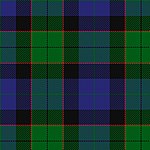 Clan Fergusson of Balquhidder : bandes vertes chargées d'un filet bleu et délimitées d'un filet rouge, bandes bleues chargées d'un filet vert.