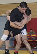 Example of No-Gi grappling competition Clinching getting the back.jpg