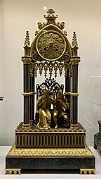 Clock, French, circa 1835-1840, gilt and patinated bronze, inherited from Maurice Quentin Bauchart, 1911, inv. 17741, Museum of Decorative Arts, Paris.jpg