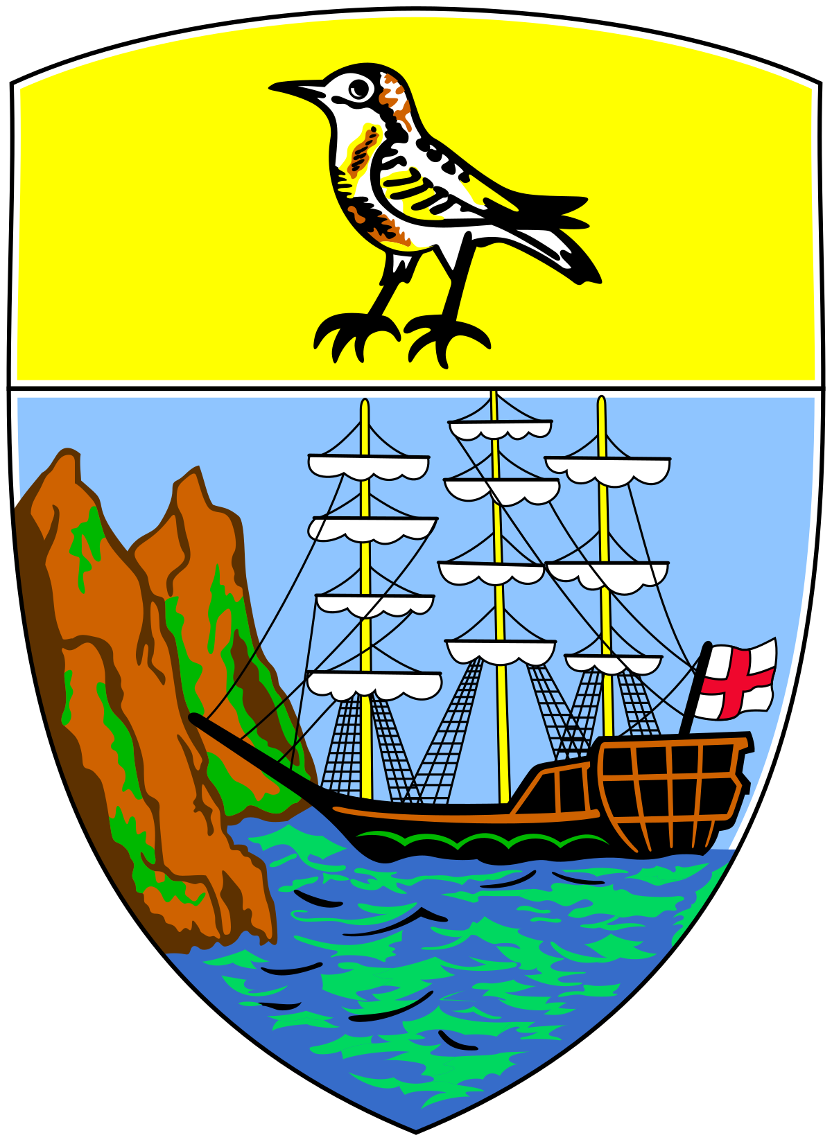 Гербы островов. Герб острова Святой Елены и Вознесения. Флаг острова Святой Елены и Вознесения. Герб острова Святой Елены. Флаг острова Святой Елены, Вознесения и Тристан-да-Кунья.