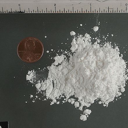 A pile of cocaine hydrochloride