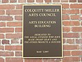 Colquitt Miller Arts Council plaque on Colquitt-Miller County Emergency Services Center