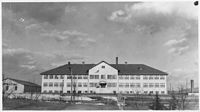 Day school in 1945 Consolidated government day school. Turtle Mountain Res., North Dakota. - NARA - 285393.jpg