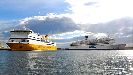 Two ferry companies which serve Corsica