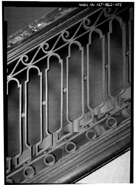 File:DETAIL OF BALUSTRADE ON THE EAST (SECONDARY) STAIRCASE - Dennis Hotel, Michigan Avenue and Boardwalk, Atlantic City, Atlantic County, NJ HABS NJ,1-ATCI,6-103.tif