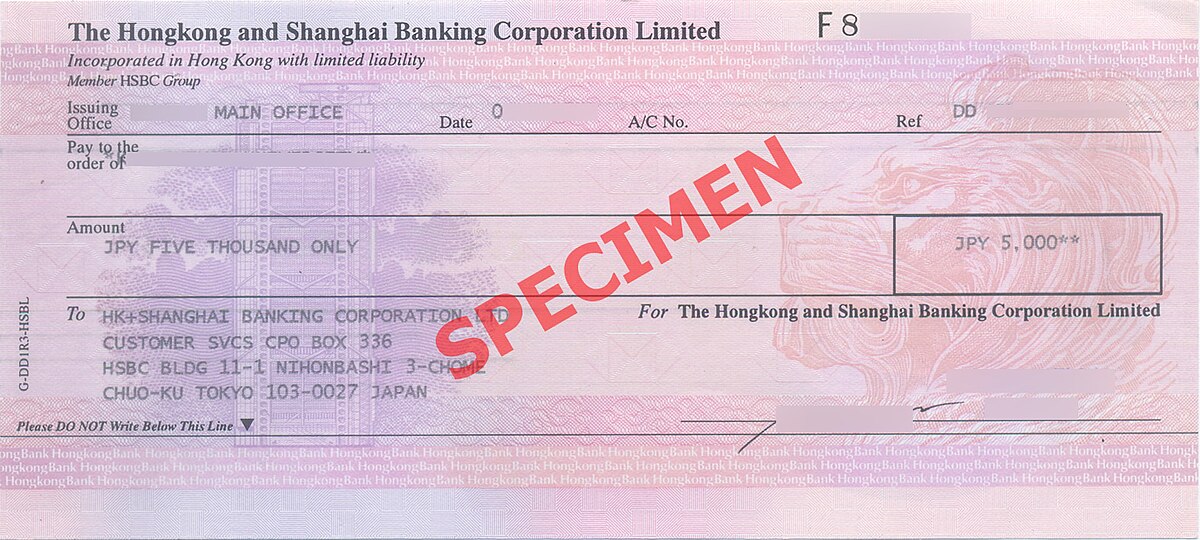 bank or cheque draft draft  Demand Wikipedia