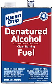 1 US gallon or 3.785 litres of denatured alcohol in a metal container Denatured alcohol.jpg