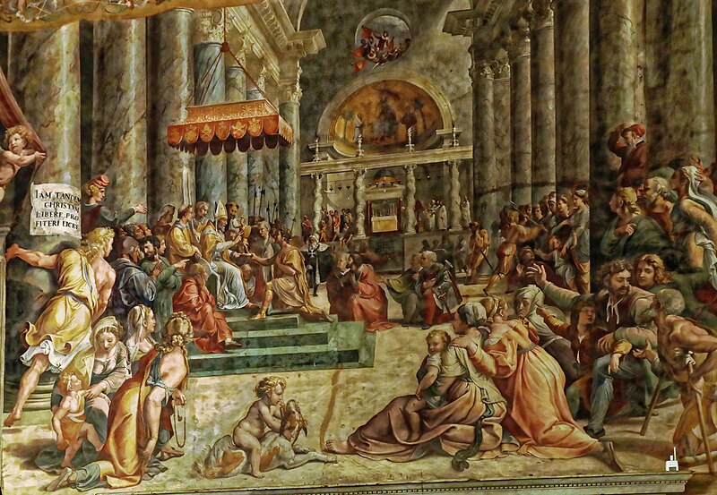 File:Donatio Constantini, school of Raphael.jpg