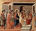 Jezus voor Herodes Antipas, Duccio (1310).