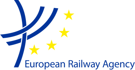 Old logo of the European Railway Agency, in which the noun modifier "railway" is singular
