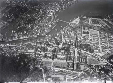 Aerial view by Walter Mittelholzer (1919)