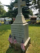 Eddystone explosion memorial, Chester Rural Cemetery, Chester, Pennsylvania