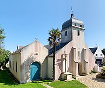 L'église Notre-Dame-de-l'Assomption de Locmaria à Belle-Île-en-Mer dans le Morbihan.