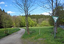 Eingang zum Naturschutzgebiet in Altenberg