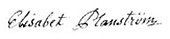 Handtekening van Christine en Elisabeth Planström
