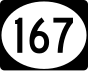 Route 167 işaretçisi