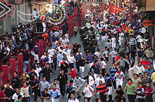 Encierros de San Sebastián en la calle Estafeta