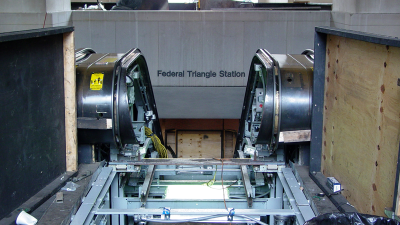 File:Escalator under repair at Federal Triangle station (50231365457).png