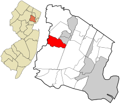 Essex County New Jersey incorporated and unincorporated areas Roseland highlighted.svg
