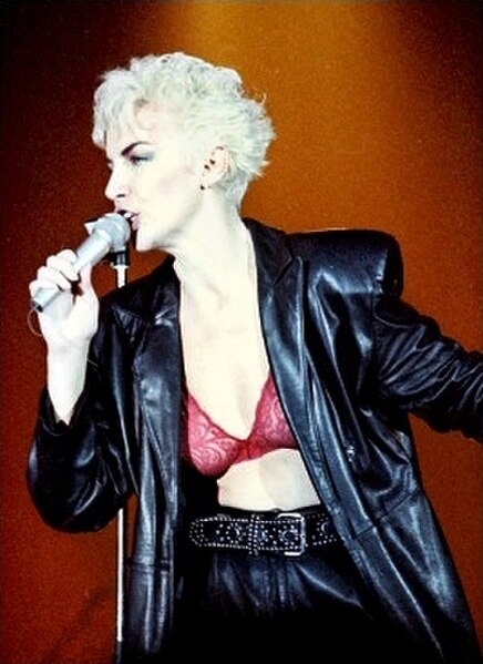 Annie Lennox performing during Revenge Tour in 1986