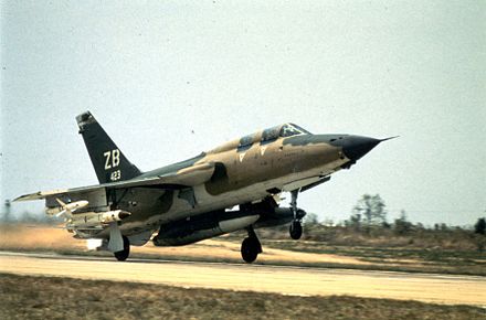 A 6010th WWS F-105G taking off to North Vietnam, 1971.