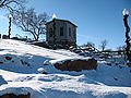 The old pump house at Falls Park.