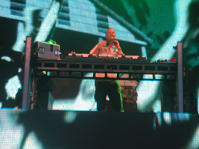 Cook performing at the first "Beach Party" in Portrush, 2006