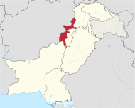 مناطق قبیله‌ای فدرال در نقشهٔ پاکستان