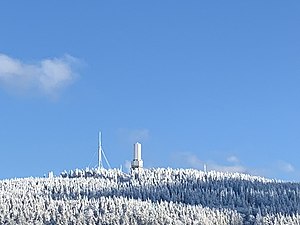 Feldberg fra det øvre Haidgen om vinteren