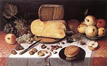 Stilleven met fruit, noten en kaas, 1613, Frans Hals Museum